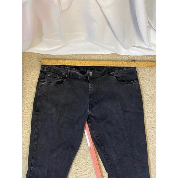 Black Jeans 42 x 29 ENZO 5 pockets Stretch Boot Cut - Picture 2 of 12
